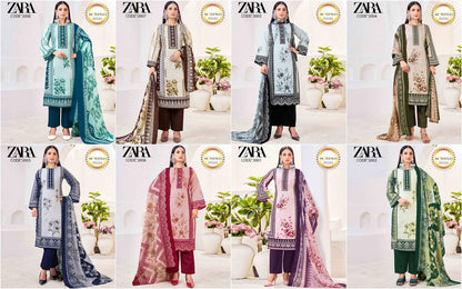 Zara Vol 3 Royal Mix Cotton Karachi Salwar Suits Manufacturer India