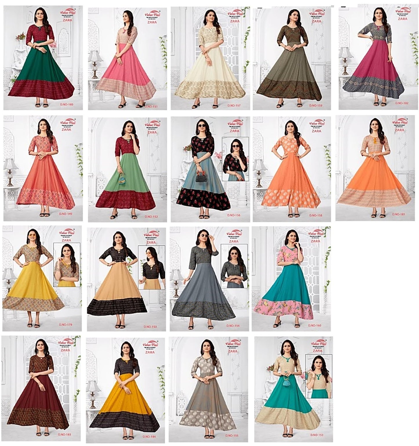 Zara Vol 3 Value Plus Pure Rayon Anarkali Kurtis Supplier Gujarat
