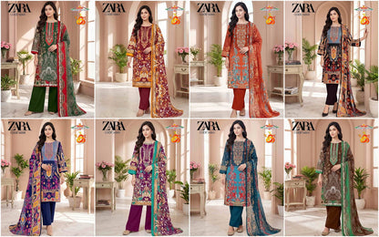 Zara Vol 6 Royal Mix Cotton Karachi Salwar Suits Wholesale Price