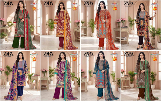 Zara Vol 6 Royal Mix Cotton Karachi Salwar Suits Wholesale Price