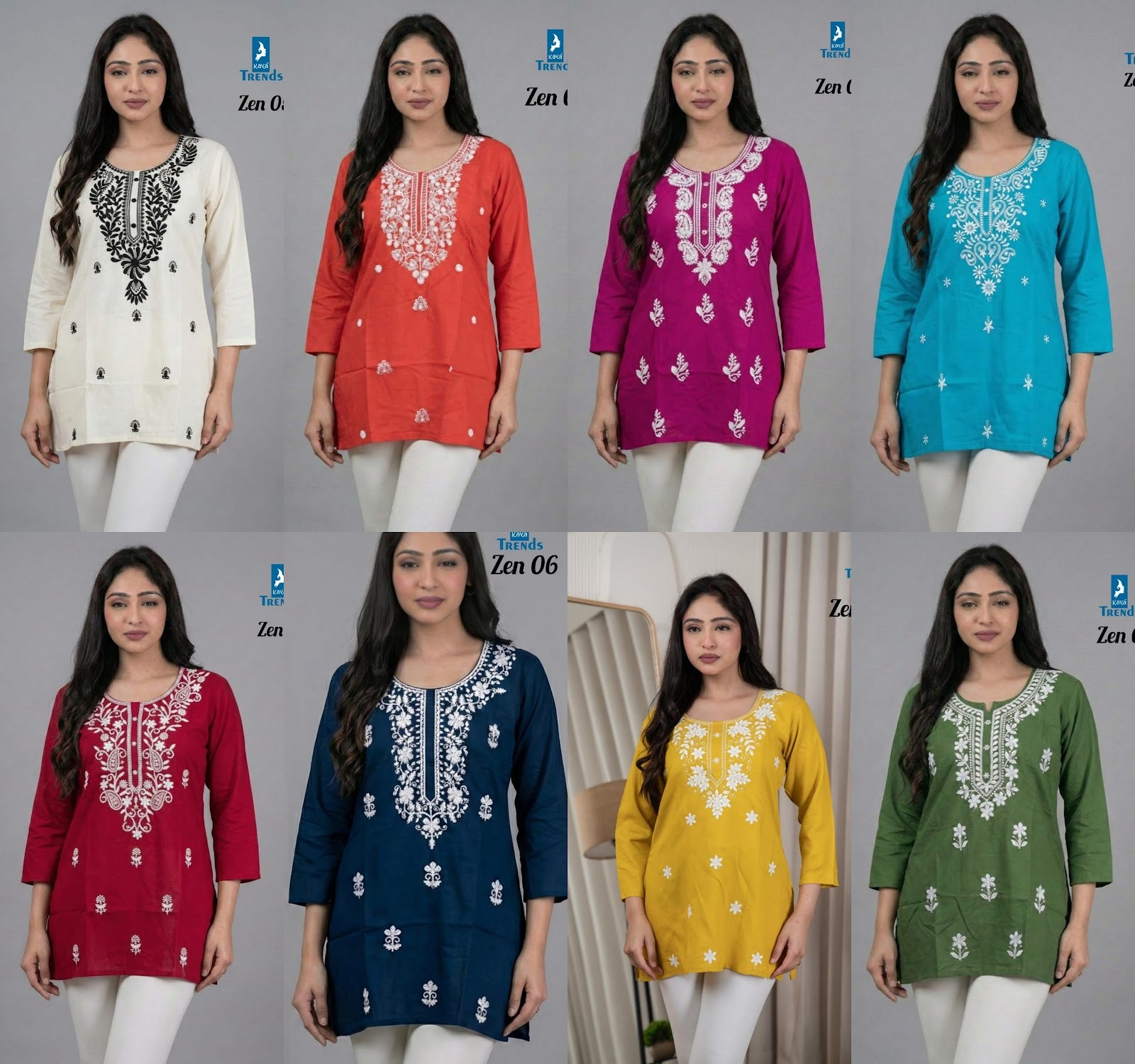 Zen Kaya Trends Rayon Short Kurtis Wholesaler Gujarat