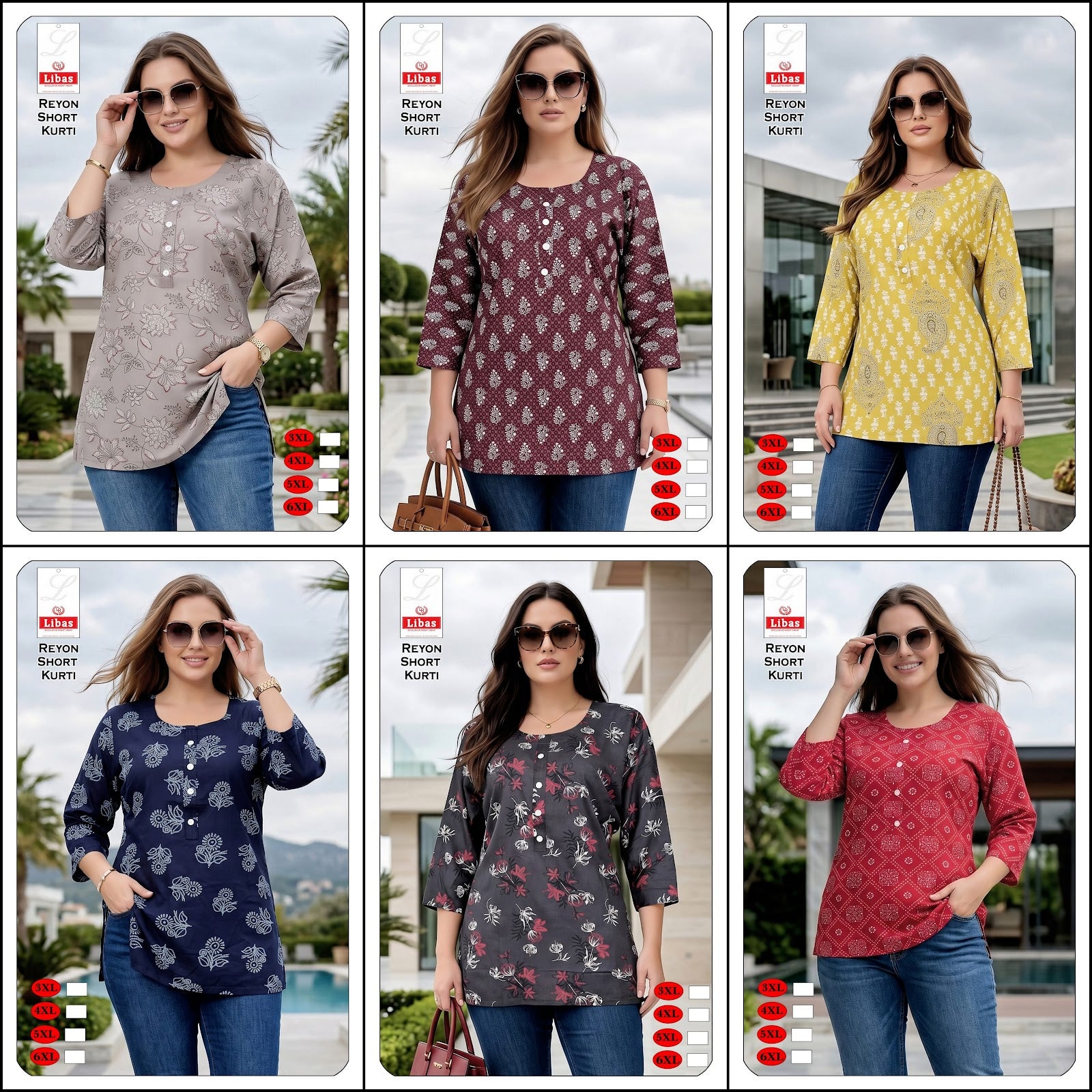 Zumbo Size 2306 Amiti Reyon Short Kurtis Wholesaler India
