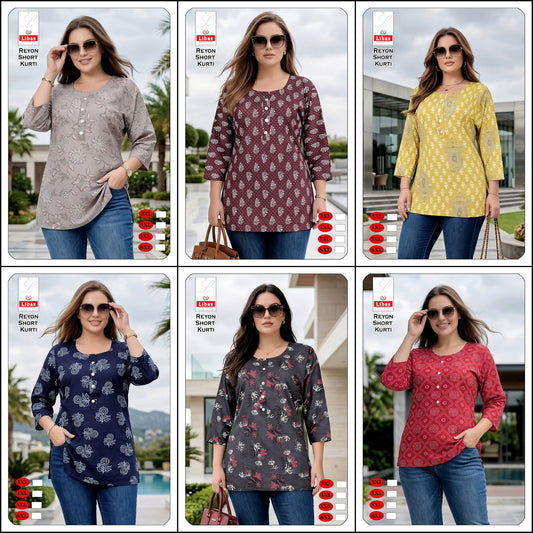 Zumbo Size 2306 Amiti Reyon Short Kurtis Wholesaler India