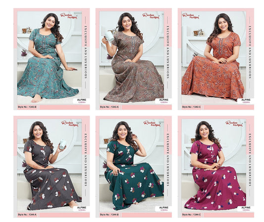 1343-1344 Ruchee Fashion Alpine Night Gowns Wholesale