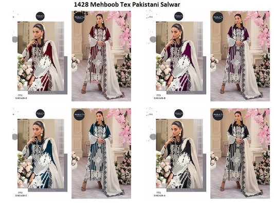Series 1428 Mehboob Tex Rayon Cotton Pakistani Salwar Suits Supplier
