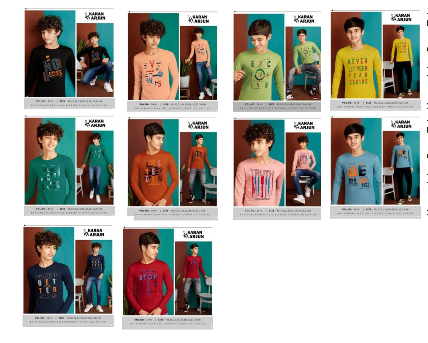 2010 Karan Arjun Semi Cotton Boys Tshirt Wholesale Rate