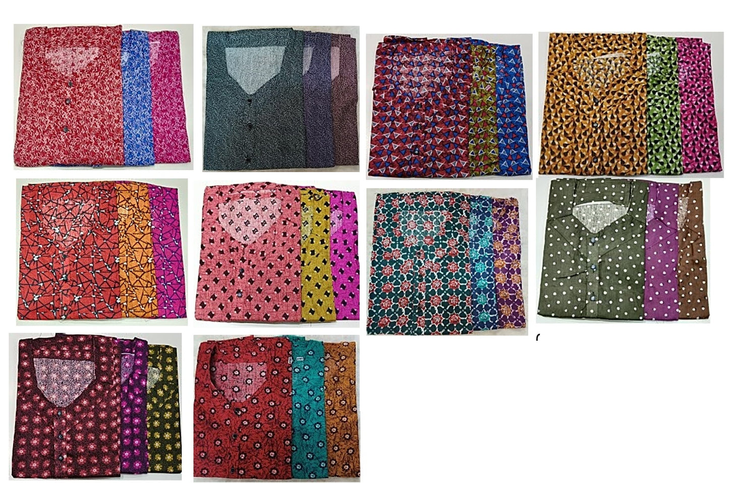 3 Buttons 0207 Ruchee Fashion Cotton Night Gowns Wholesale Price