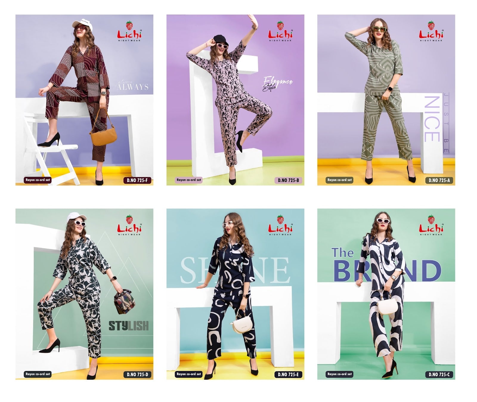 725 Lichi Rayon Co Ord Set Wholesale Price