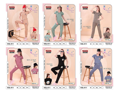 911 Diamond Queen Tencil Pyjama Night Suits Wholesale Price