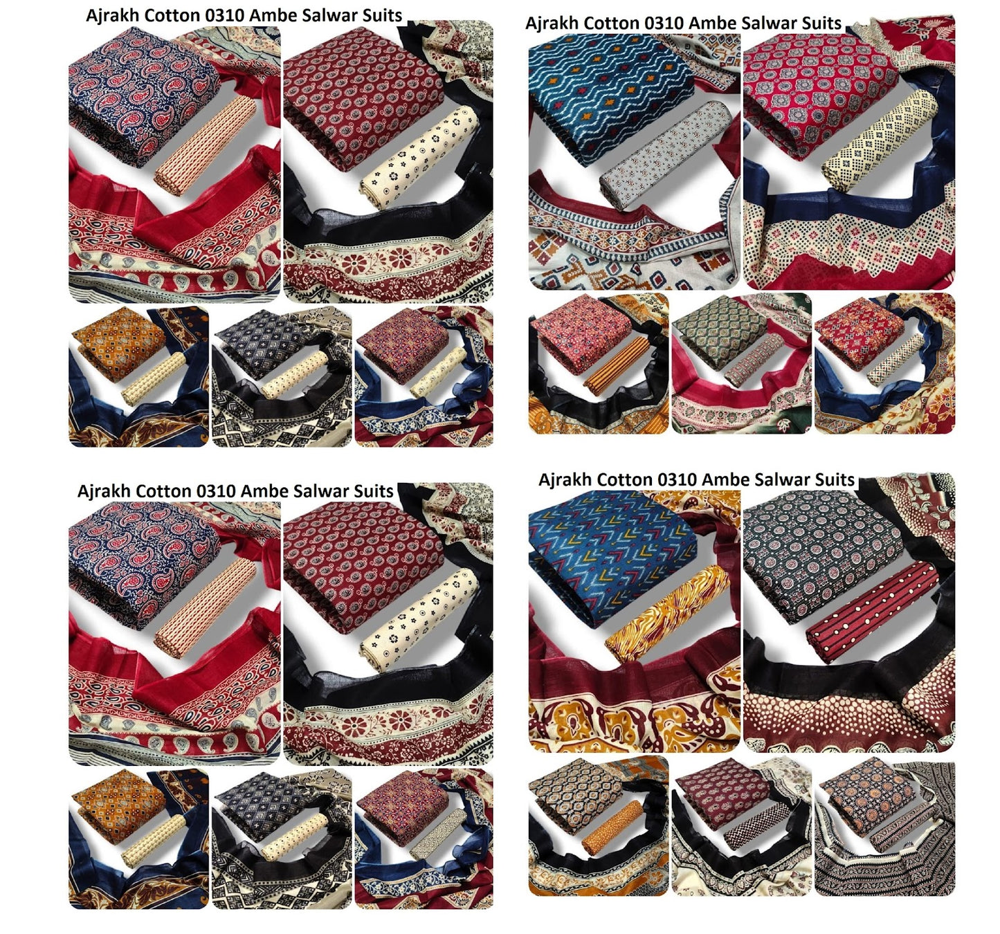 Ajrakh Cotton 0310 Ambe Salwar Suits Manufacturer India