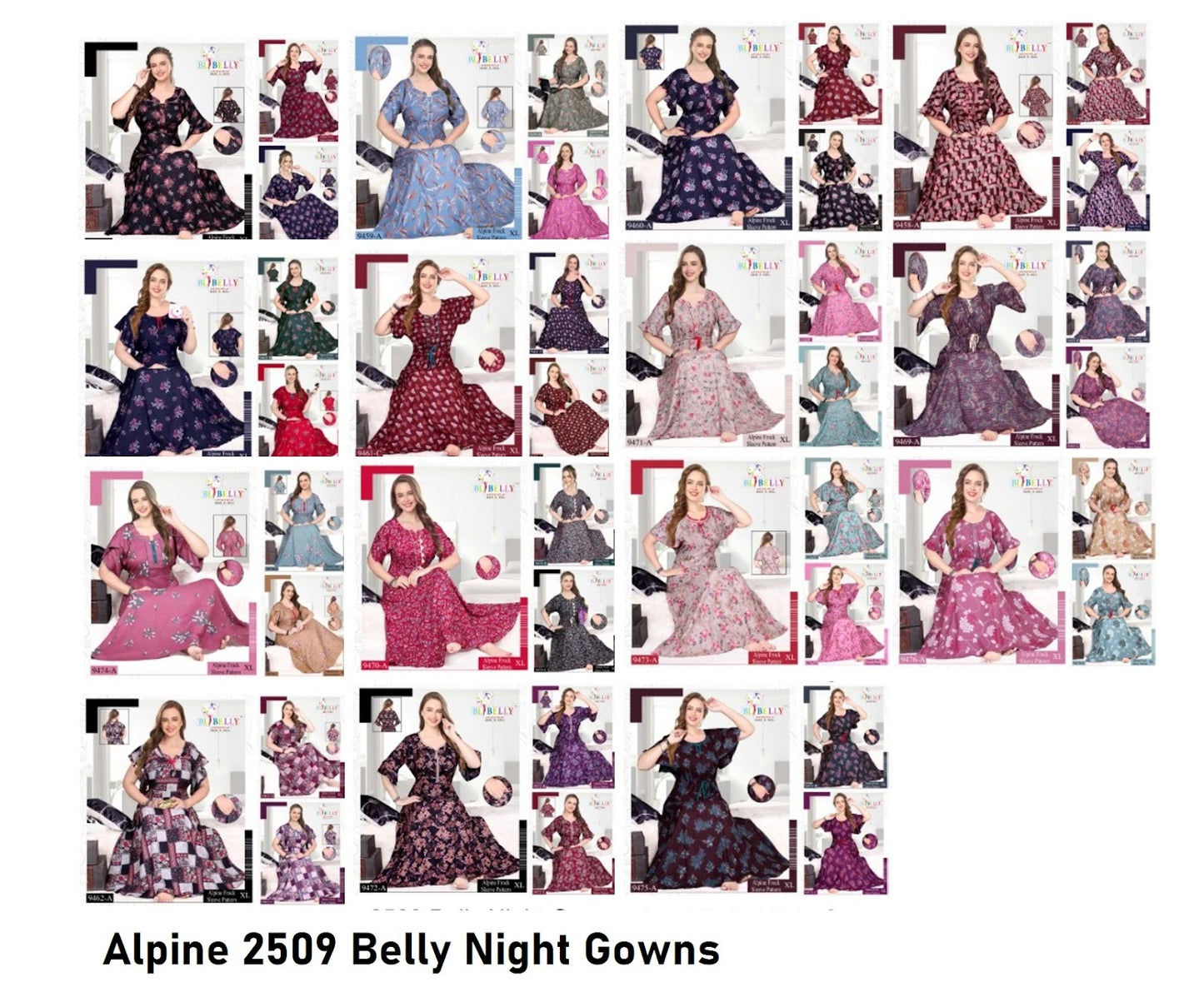 Alpine 2509 Belly Night Gowns Wholesale