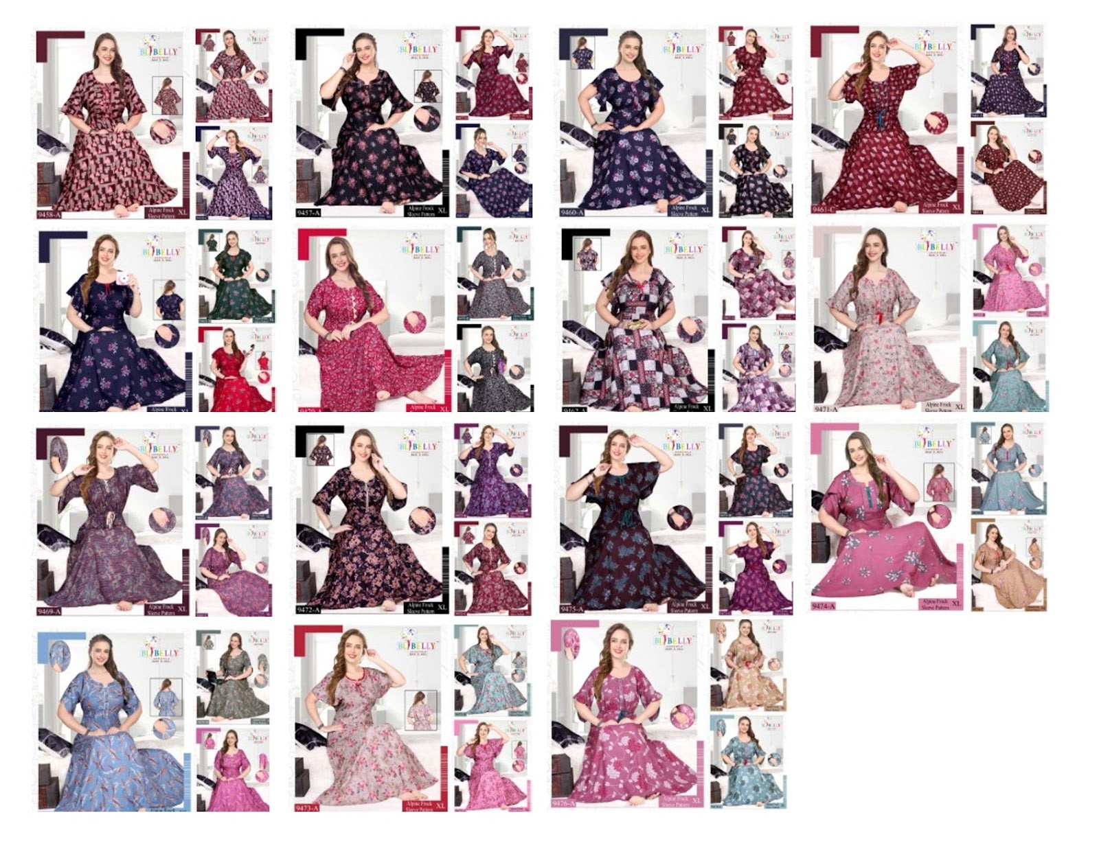 Alpine 3009 Belly Night Gowns Exporter