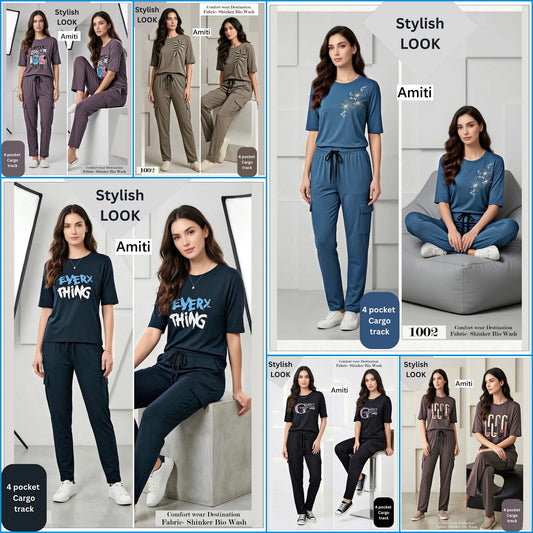 1002 Cargo Pocket Amiti Cotton Pyjama Night Suits Manufacturer