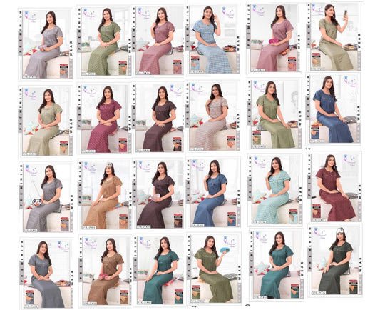 Cotton 251024 Diamond Queen Night Gowns Wholesale Price