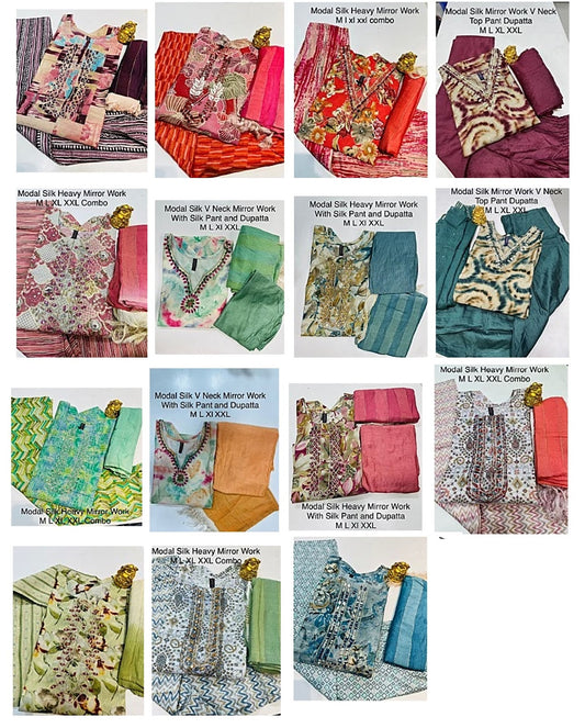 Design 1 Agy Modal Silk Readymade Pant Style Suits Exporter Ahmedabad
