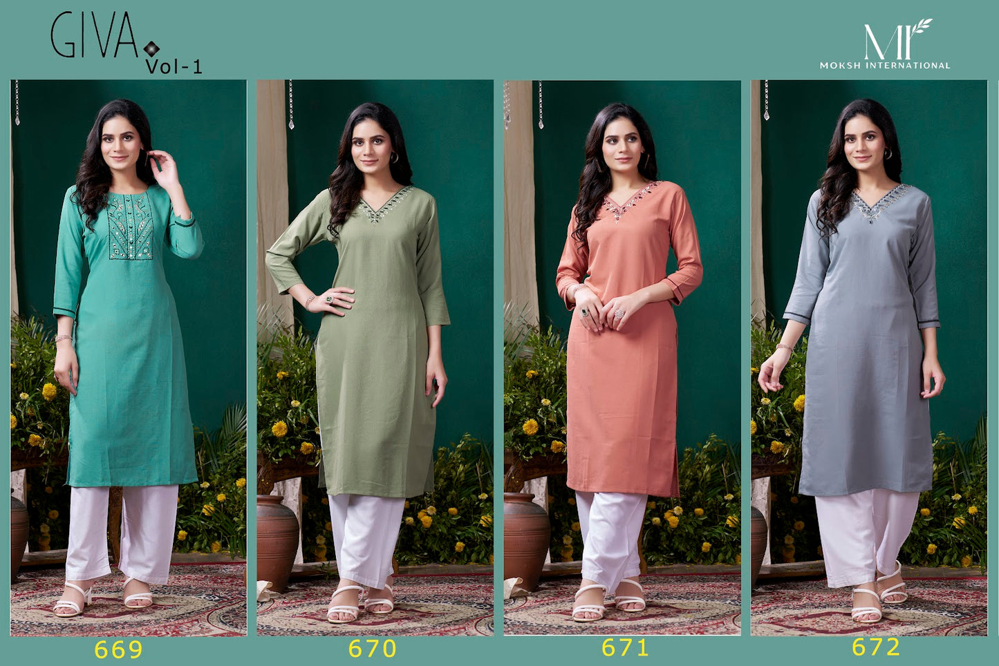Giva Vol 1 Moksh Cotton Kurtis Manufacturer Gujarat
