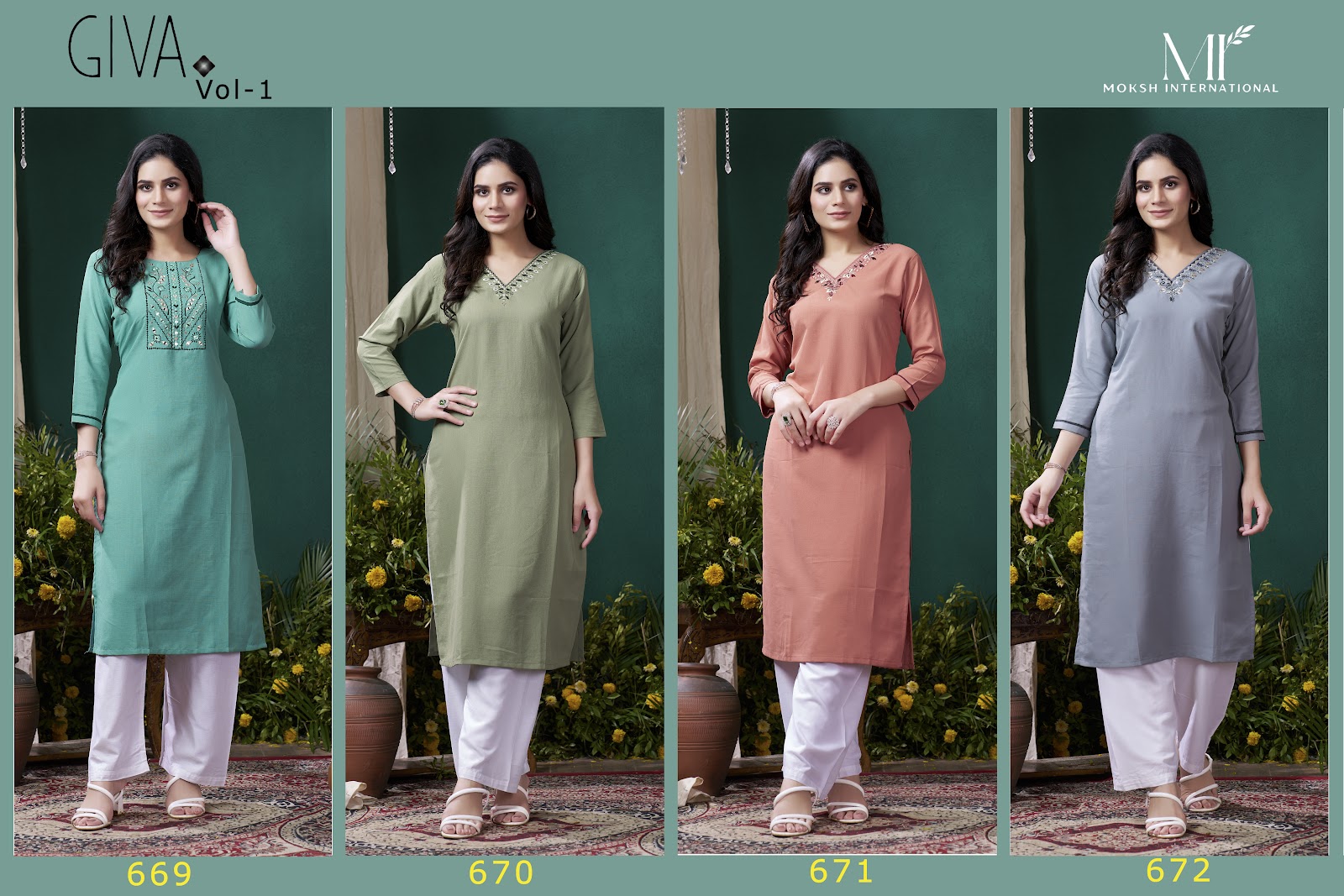 Giva Vol 1 Moksh Cotton Kurtis Manufacturer Gujarat