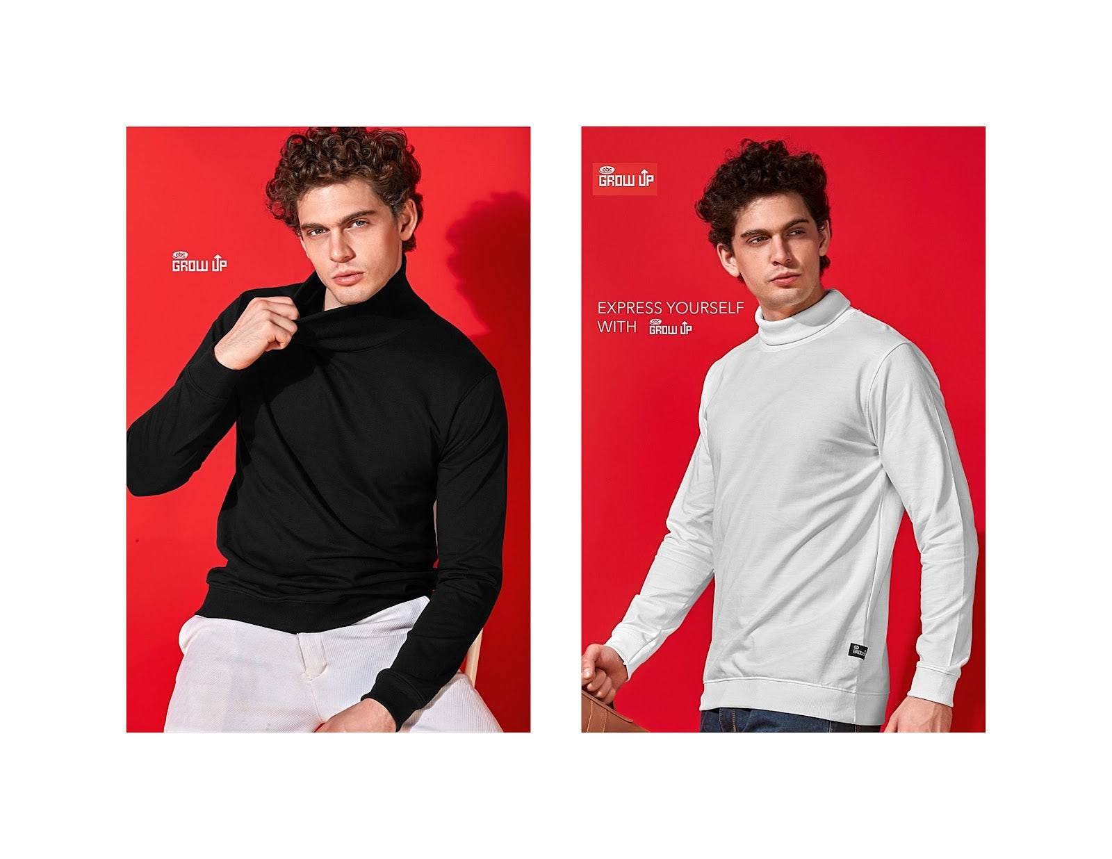 Hi Neck R 1008 Black-White Growup Cotton Looper Mens Tshirts Supplier Gujarat