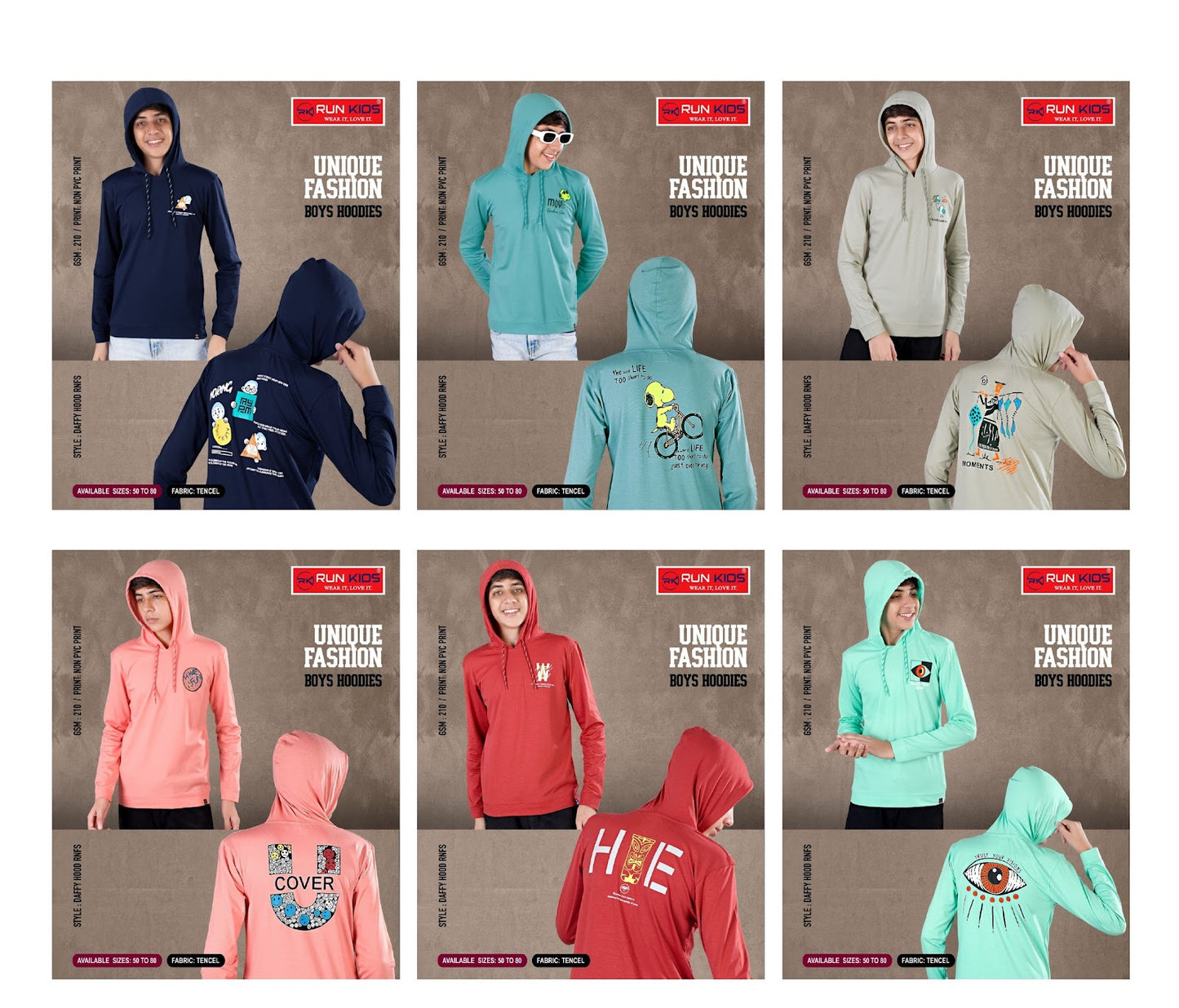 Hoodies Style Daffy Rib Run Kids Imported Boys Tshirt Wholesaler