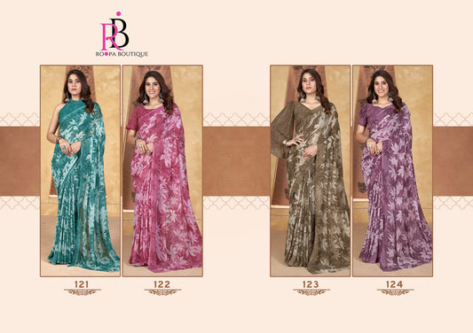 Zeeya Radhika Vol 6 Roopa Boutique Weightless Sarees Exporter Ahmedabad