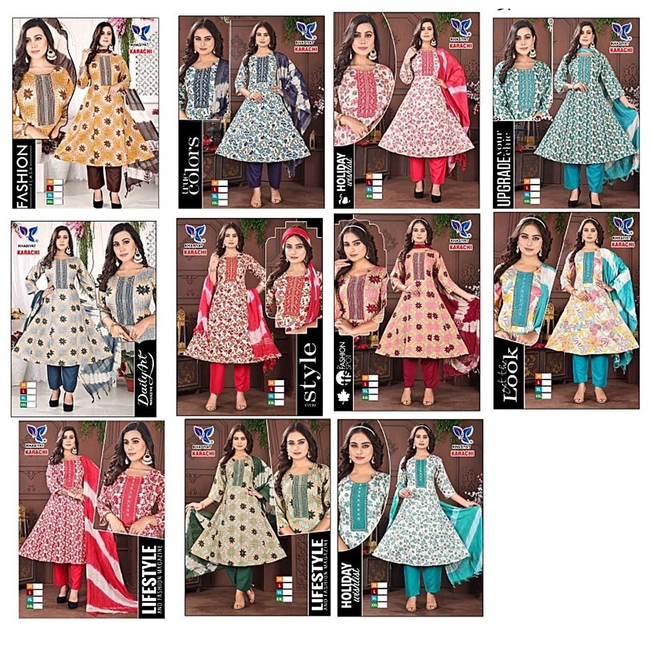Karachi Khasiyat Rayon Foil Readymade Pant Style Suits
