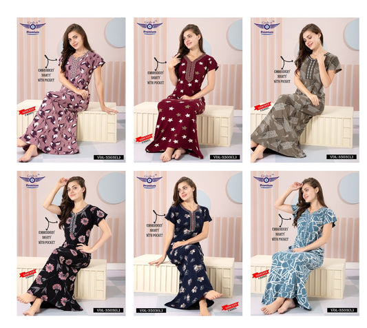 New Vol 3503 Grab It Sinker Night Gowns Exporter India