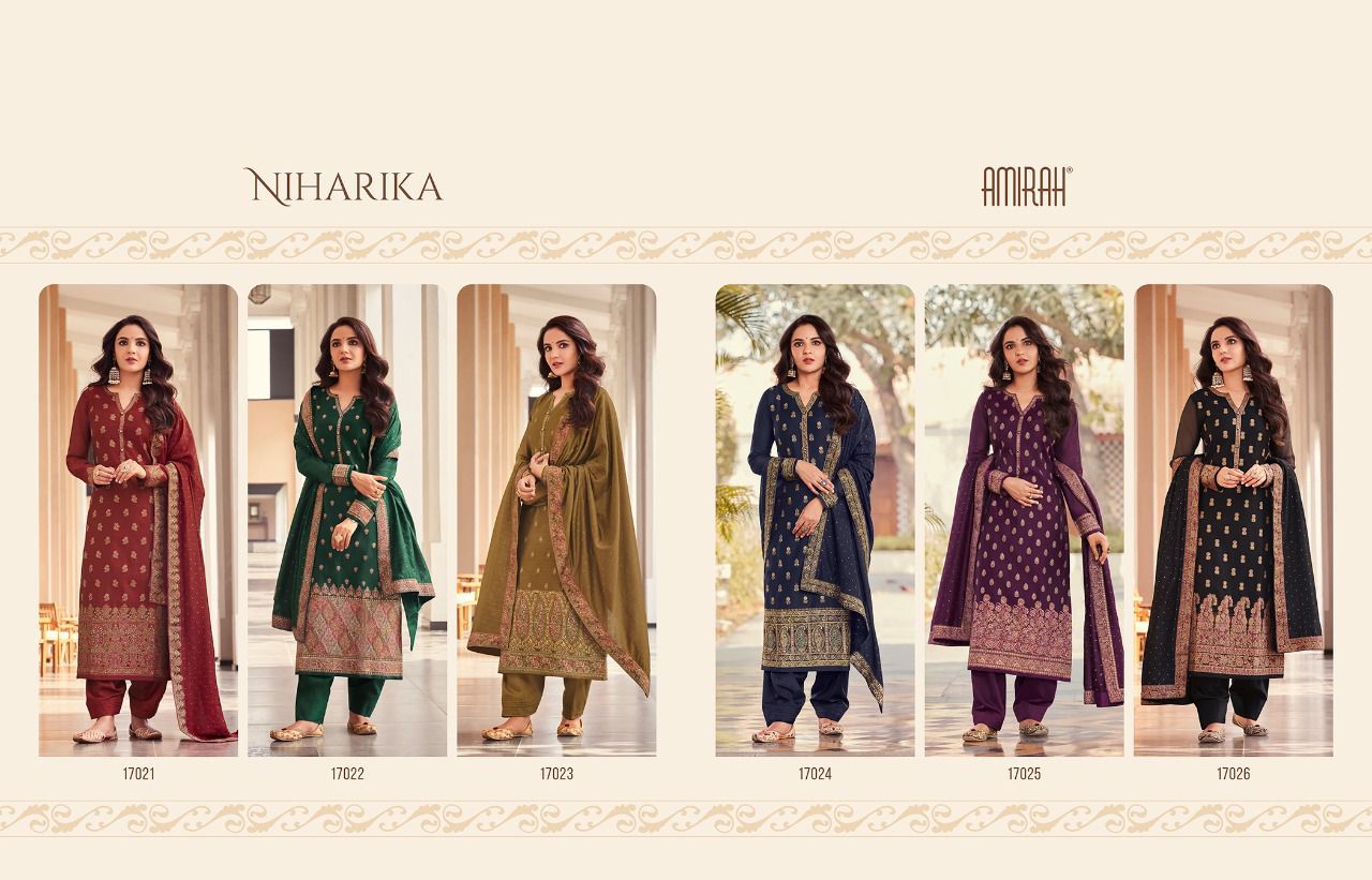 Niharika Amirah Jacquard Pant Style Suits Wholesaler India