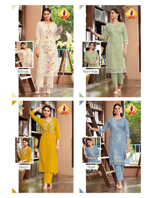 Paheli Vol 9 Shruti Cotton Linen Kurti Pant Set Exporter Gujarat