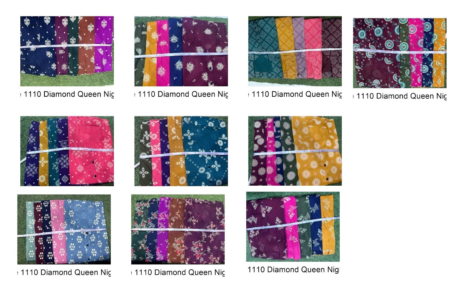 Rajwadi Aline 1110 Diamond Queen Cotton Night Gowns Wholesaler Gujarat