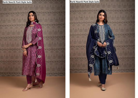 Rarki Naariti Silk Pant Style Suits Wholesaler
