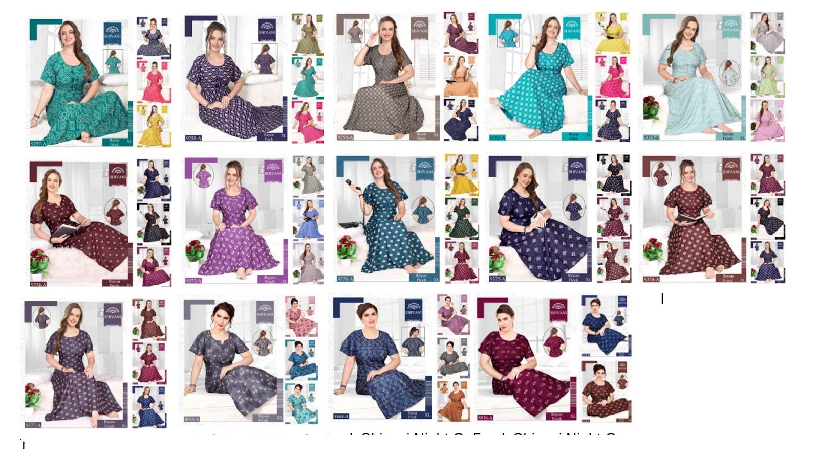 Reyon Frock Shivani Night Gowns Wholesale Rate