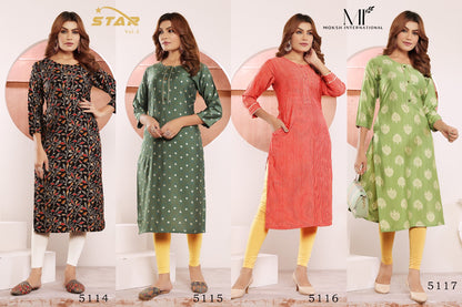 Star Vol 2 Moksh Muslin Kurti With Pocket Wholesaler India