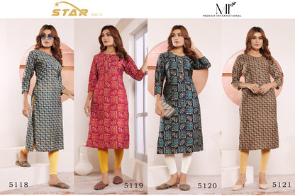 Star Vol 3 Moksh Muslin Kurti With Pocket Wholesale Price