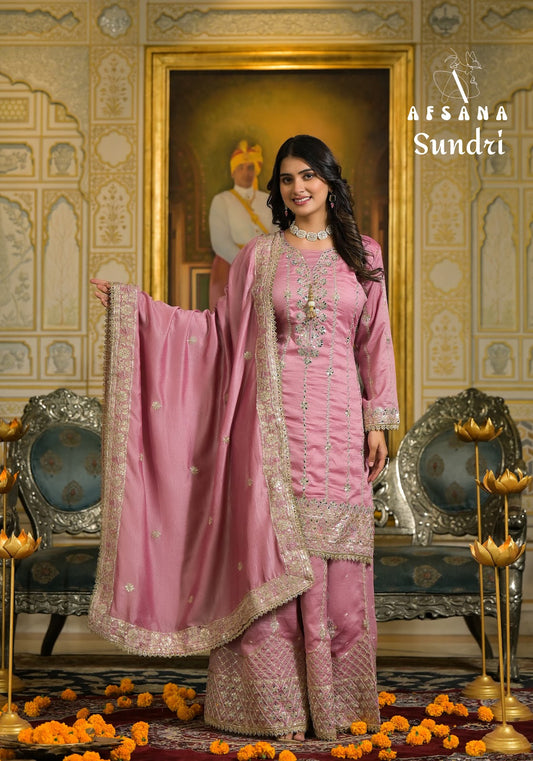 Sundri 3 Afsana Vichitra Readymade Plazzo Style Suits Wholesaler Gujarat