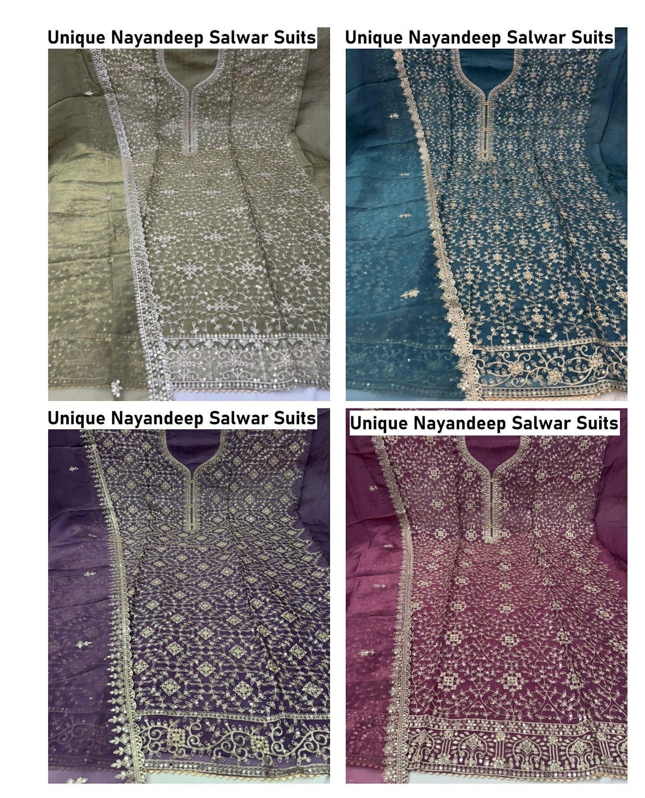 Unique Nayandeep Gold Crush Salwar Suits Wholesale Rate