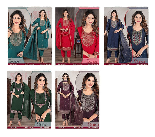 Vichitra Jnx Readymade Pant Style Suits Manufacturer Gujarat