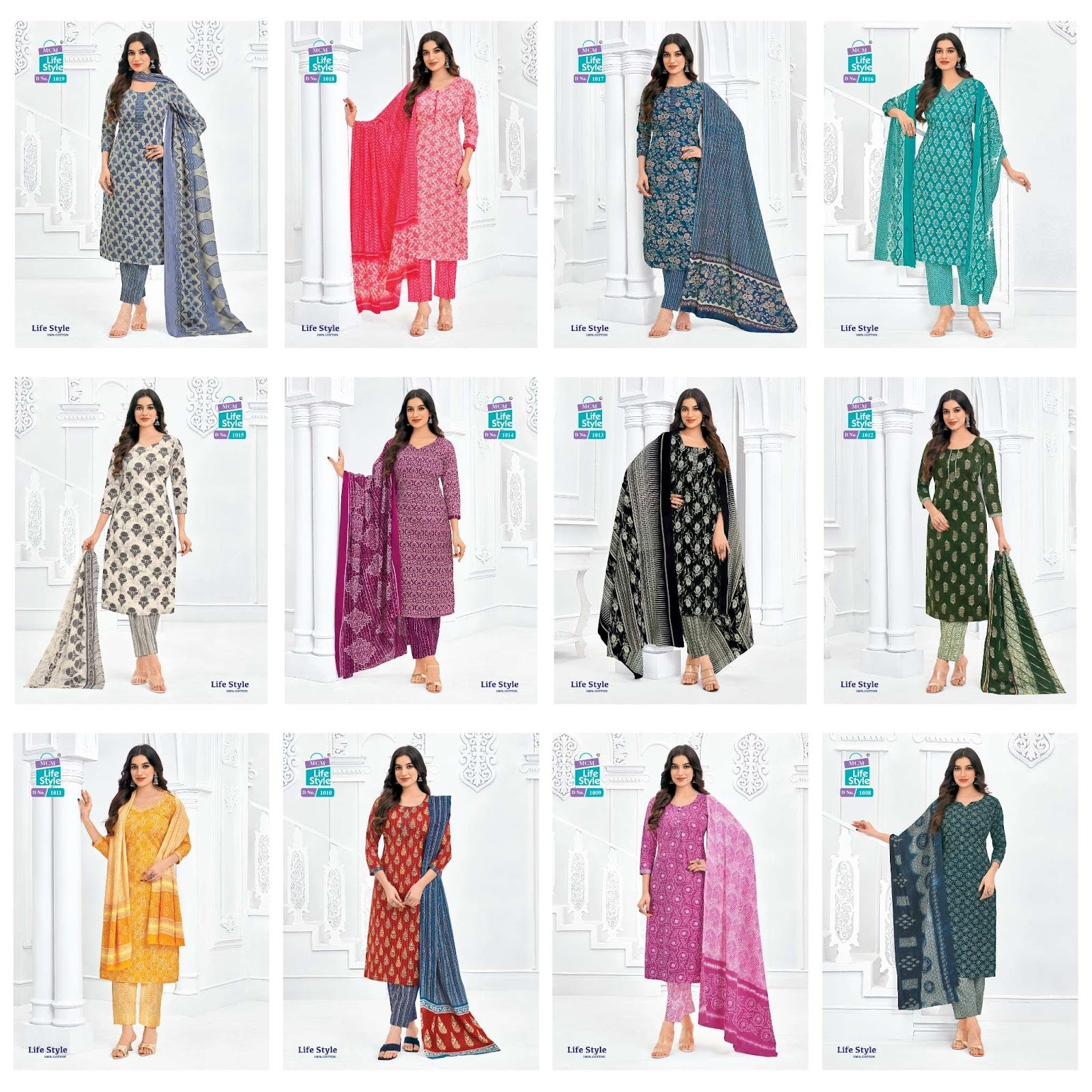 Vol 10 Mcm Lifestyle Cotton Readymade Pant Style Suits Wholesaler Gujarat