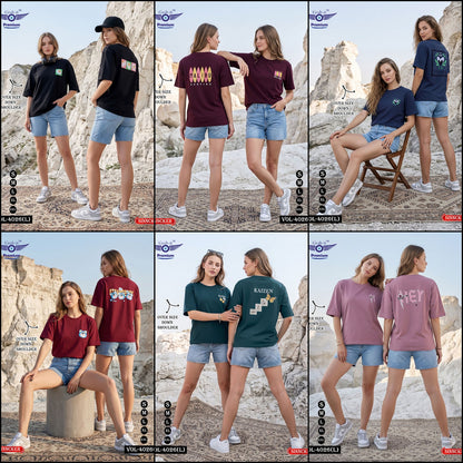 Vol 4026 L Grab It Sincker Women Oversized Tshirt Wholesale Rate
