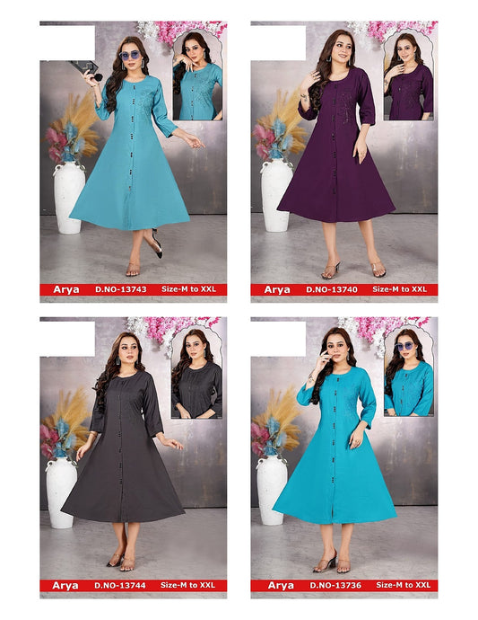 Arya Jnx Bombay A-Line Kurti Wholesaler
