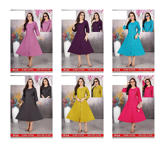 Plus Size Arya Jnx Bombay A-Line Kurti Exporter