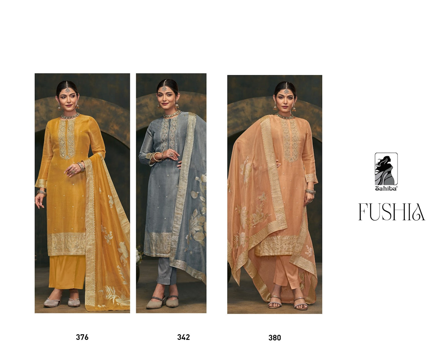 Fushia Sahiba Simmer Pant Style Suits Exporter India