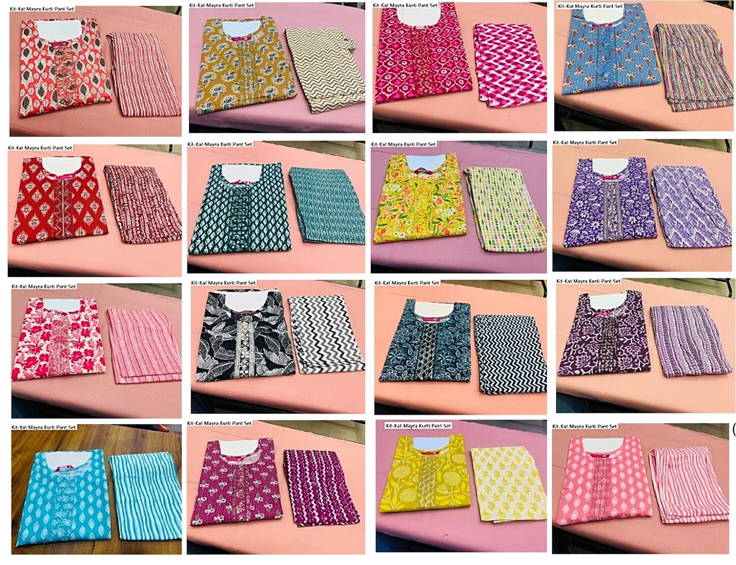  Kit-Kat Mayra Pure Cotton Kurti Pant Set Wholesale Price