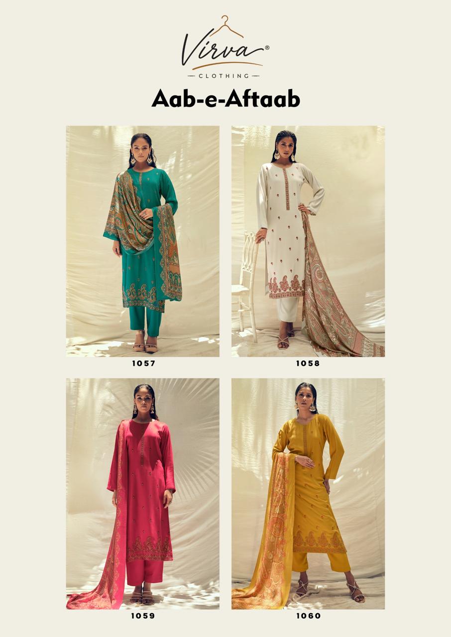 Aab E Aftaab Virva Viscose Pashmina Suits Wholesale Price
