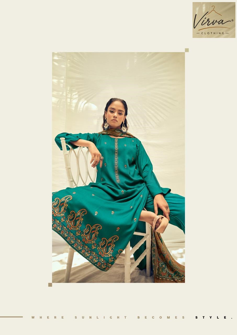 Aab E Aftaab Virva Viscose Pashmina Suits Wholesale Price