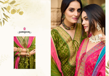 Aabha Rangoon Cotton Readymade Anarkali Suits Supplier Ahmedabad