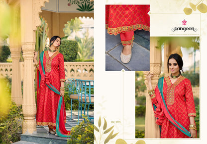 Aabha Rangoon Cotton Readymade Anarkali Suits Supplier Ahmedabad