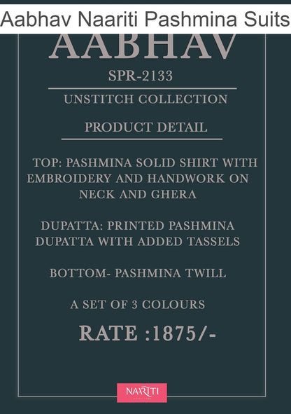 Aabhav Naariti Pashmina Suits Wholesaler India