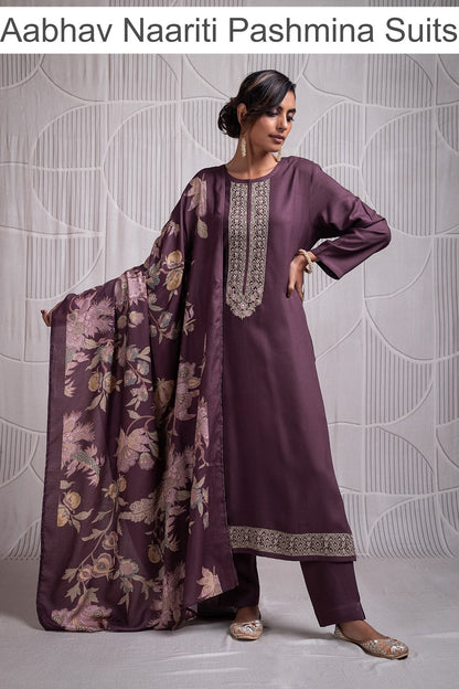 Aabhav Naariti Pashmina Suits Wholesaler India