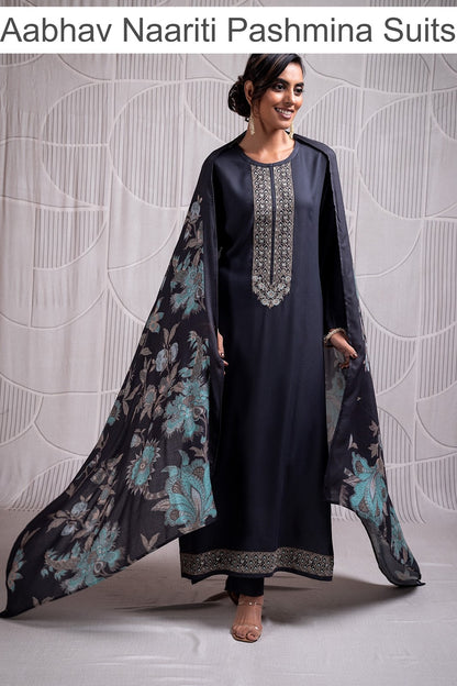 Aabhav Naariti Pashmina Suits Wholesaler India
