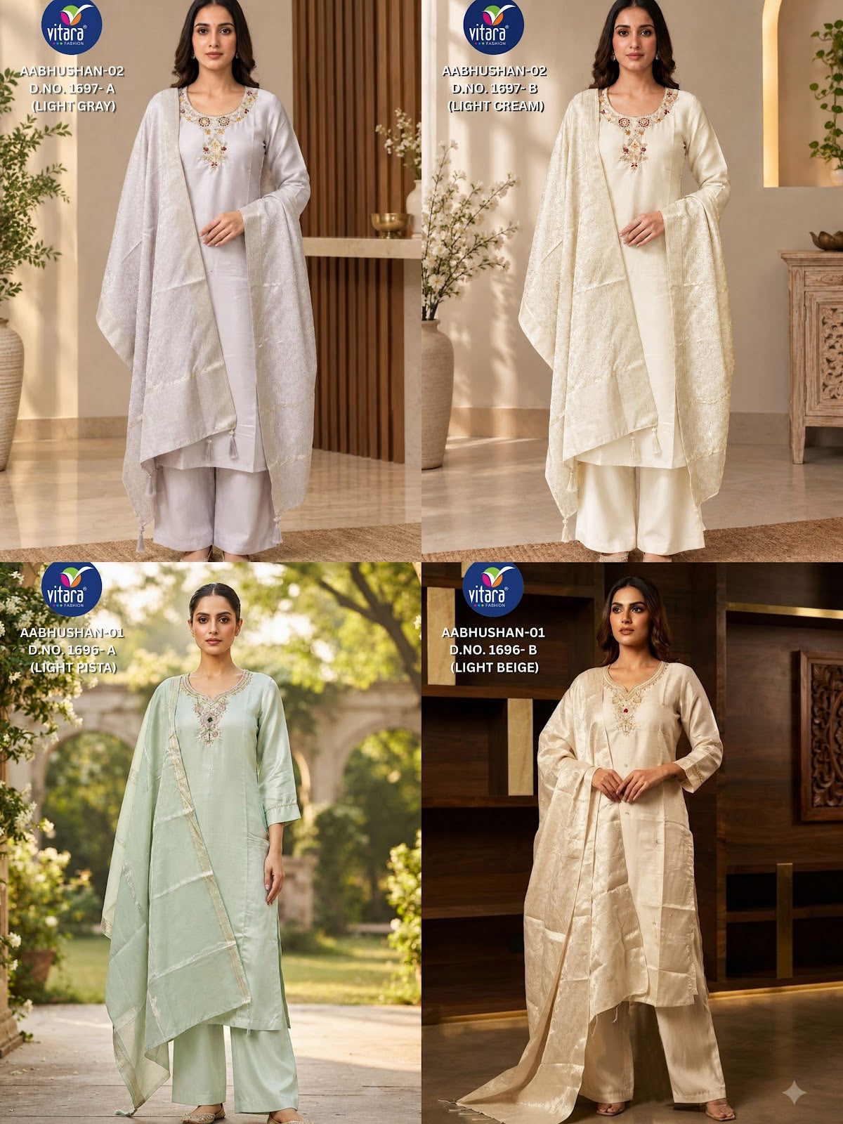 Aabhushan Vitara Simar Readymade Plazzo Style Suits Supplier India
